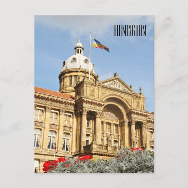 City Hall in Birmingham, England UK Vykort (Framsida)