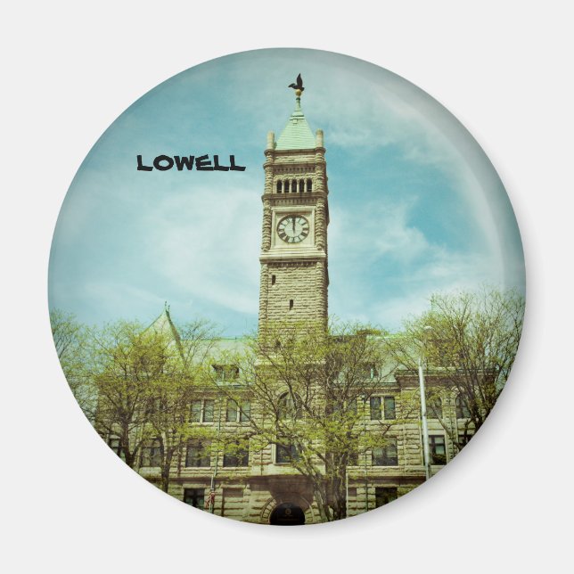 CITY HALL LOWELL MASSACHUSETTS MAGNET (Framsidan)