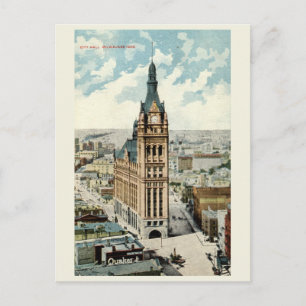 City Hall Milwaukee WI Vintage 1911 Postcard Vykort