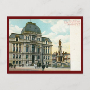 City Hall, Providence, RI Vintage Vykort