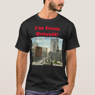 City Hall Square, Detroit MI 1915 Vintage T Shirt