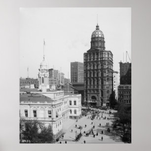 City Hall & World Byggnad Poster