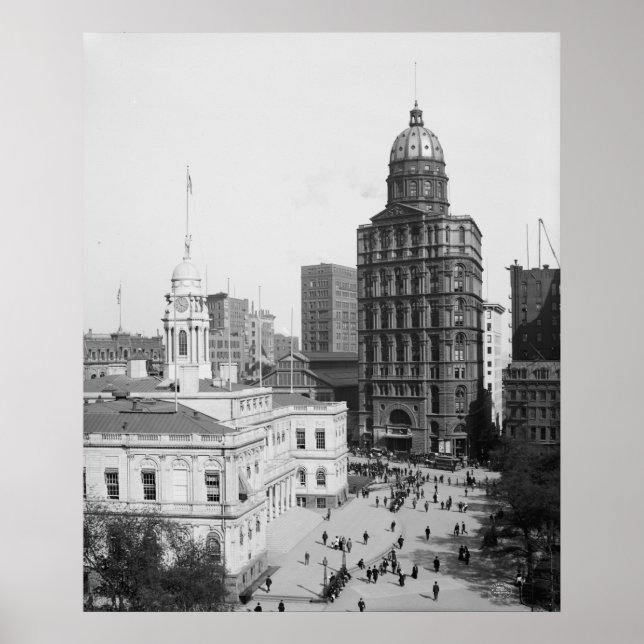 City Hall & World Byggnad Poster (Framsidan)