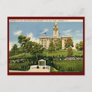 City Hall, Yonkers, NY Vintage Vykort