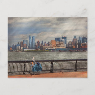 City - Hoboken, NJ - Fishing - brans liv Vykort