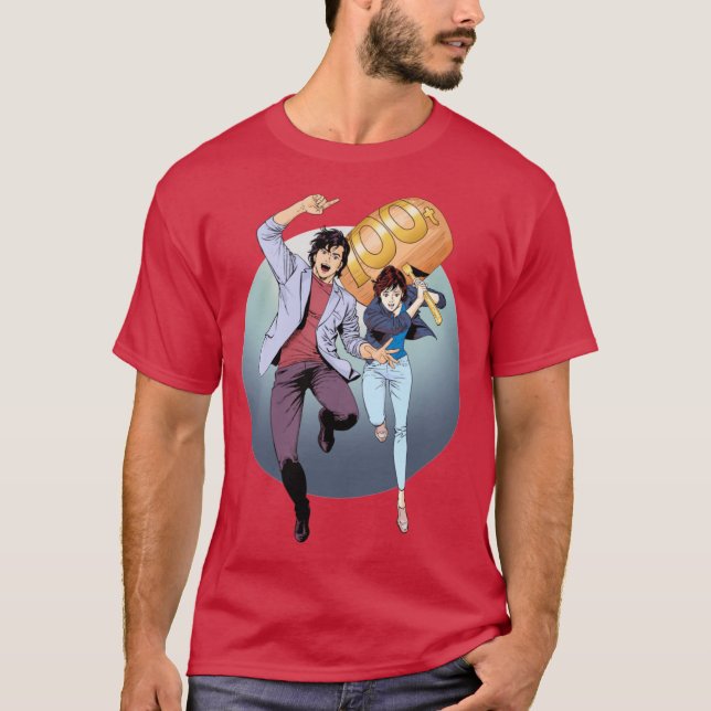 City Hunter alias Nicky Larson 100 ton roligt T Shirt (Framsida)