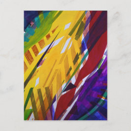 City II - Abstrakt Rainbow Streams Vykort
