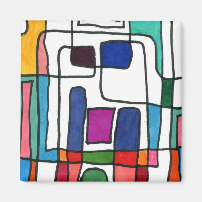 "City Karta" Abstrakt Magnet (Framsidan)
