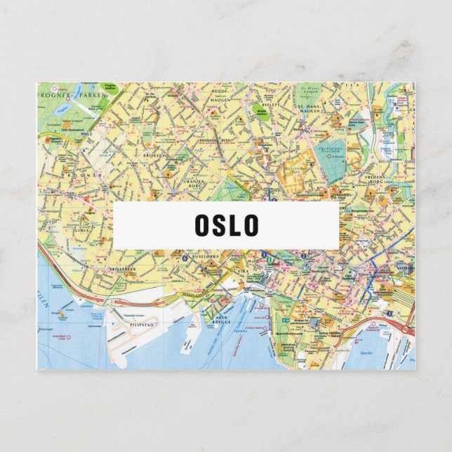 CITY KARTA POSTCARDS ♥ Oslo Vykort (Framsida)