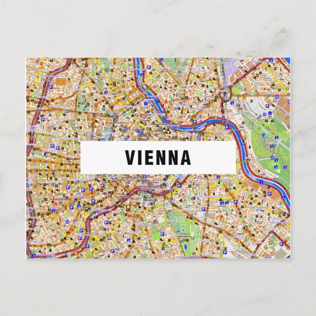 CITY KARTA POSTCARDS ♥ Wien Vykort (Framsida)