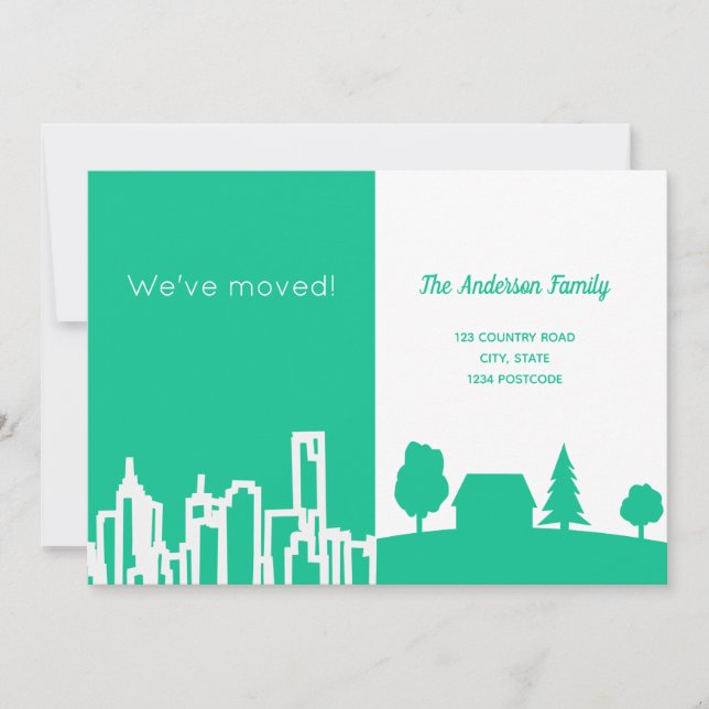 City land grönt vit flytta meddelande (Framsida)