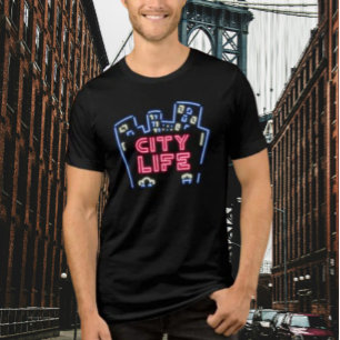 City Life Neon Nights Tröja – Urban Glow Skyline