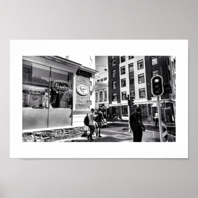 City Life View Street BNW Kapstaden Affisch (Framsidan)