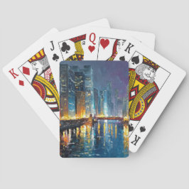 City Lights Waterfront Skyline Playing Cards Casinokort