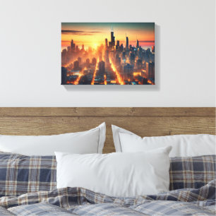 City Ljus Awakening Canvastryck