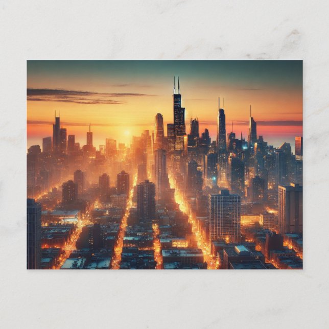 City Ljus Awakening Vykort (Framsida)