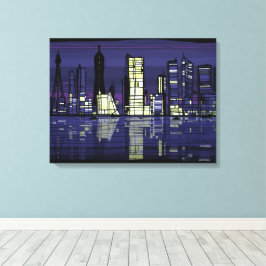 City Ljus Canvastryck