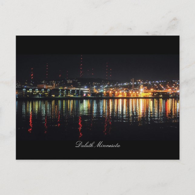 City Ljus Duluth Minnesota Vykort (Framsida)