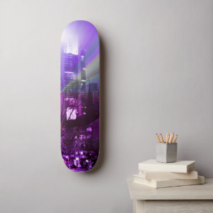 City ljus - modern lila mini skateboard bräda 18,5 cm