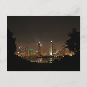City Ljus Nights i San Diego Vykort
