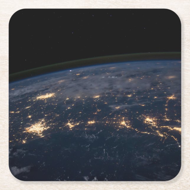 City Ljus of the Southern United Stater. Underlägg Papper Kvadrat (Framsidan)
