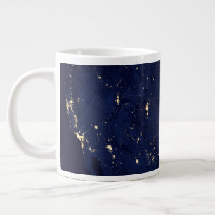 City Ljus of the United Stater på natten. Jumbo Mugg