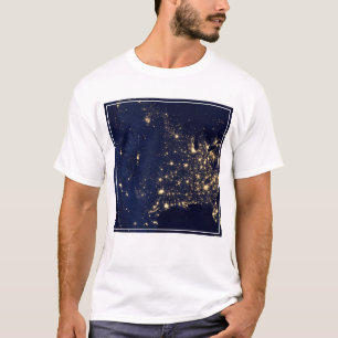 City Ljus of the United Stater på natten. T Shirt