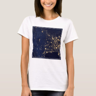 City Ljus of the United Stater på natten. T Shirt