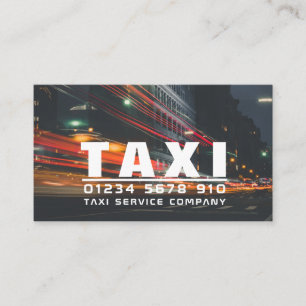 City Ljus, Taxi Cab Firm, Pris lista Visitkort