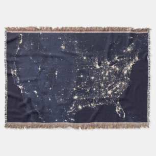 City Ljus United Stater från Space Thanket Blanket Filt