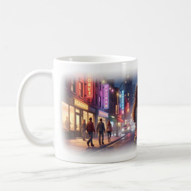 City Love och Neon Nights Affisch Kaffemugg (Vänster)