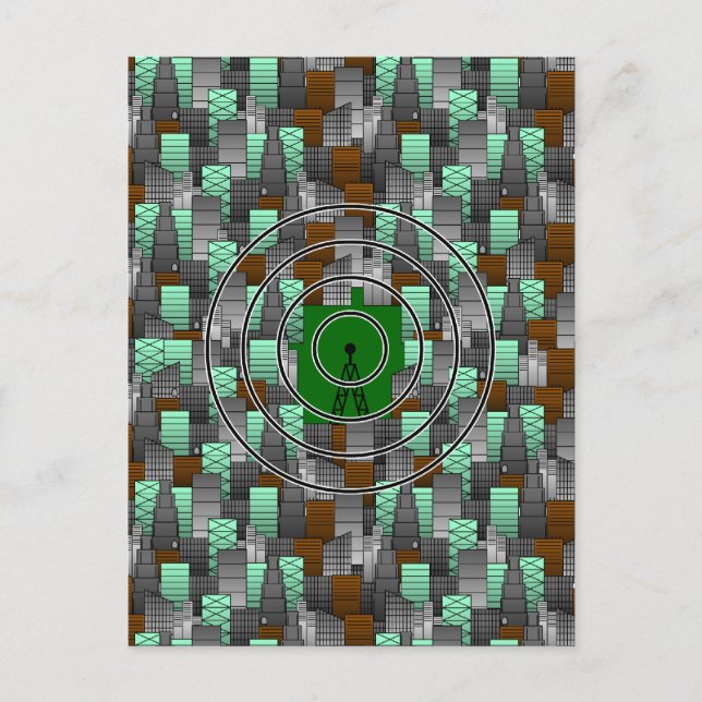 City Mönster med Radio Torn Vykort (Framsida)