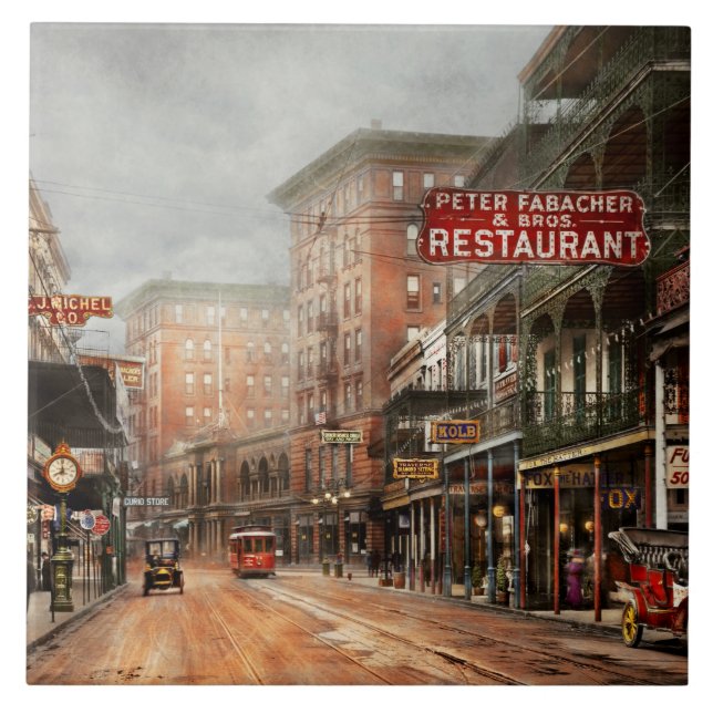 City - New Orleans - The St Charles Ave 1910 Kakelplatta (Framsidan)