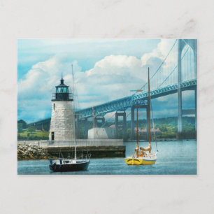 City - Newport RI - Newport fyr Vykort