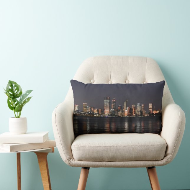City Night Lumbar Throw Pillow Lumbarkudde (Stol)