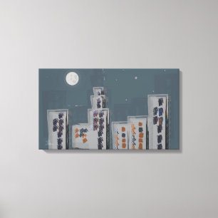 City Night Stretched Canvas