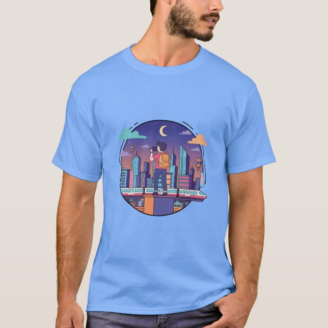 City Night Traveler T Shirt (Framsida)