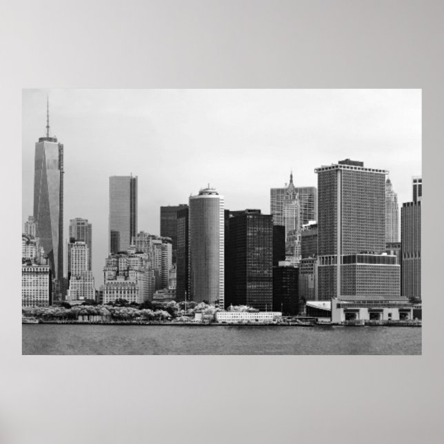 City - NY - Financial District - BW Poster (Framsidan)