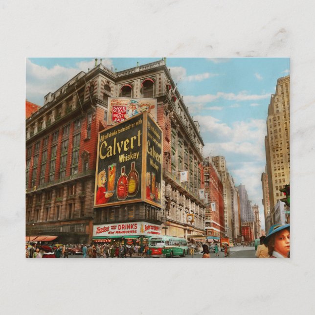 City - NY - Tastee's and Macy's 1942 Vykort (Framsida)