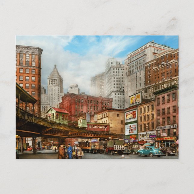City - NY - Välkommen till storstaden 1941 Vykort (Framsida)