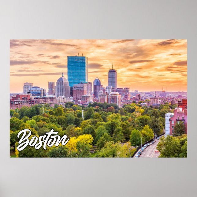 City of Boston, Massachusetts, USA Poster (Framsidan)