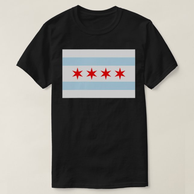CITY OF CHICAGO ILLINOIS FLAG WINDY CITY  T SHIRT (Design framsida)