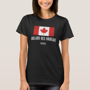 City of Dollard des Ormeaux CANADA Canadian Flagga T Shirt