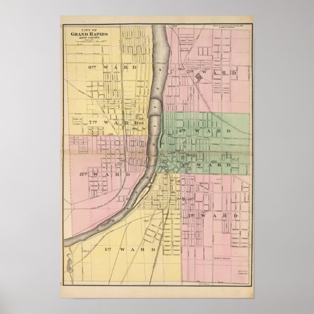 City of Grand Rapids, Kent County Poster (Framsidan)