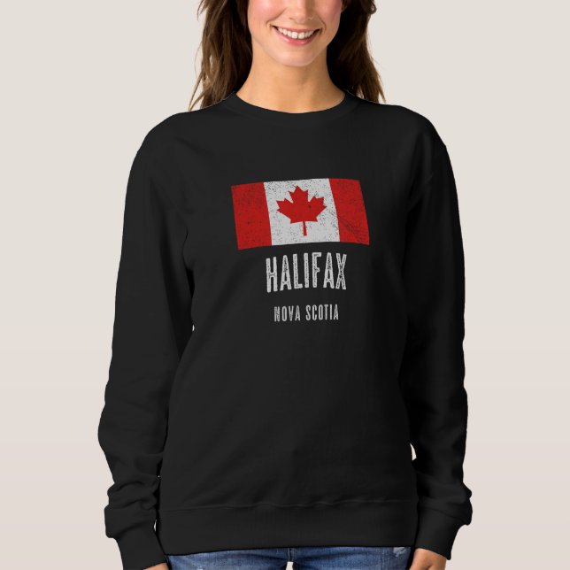 City of Halifax - Canada Canadian Flagga Souvenir  T Shirt (Framsida)