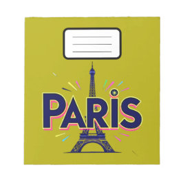 City of Lights: Bold Paris Typography Art Anteckningsblock