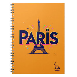 City of Lights: Bold Paris Typography Art Anteckningsbok
