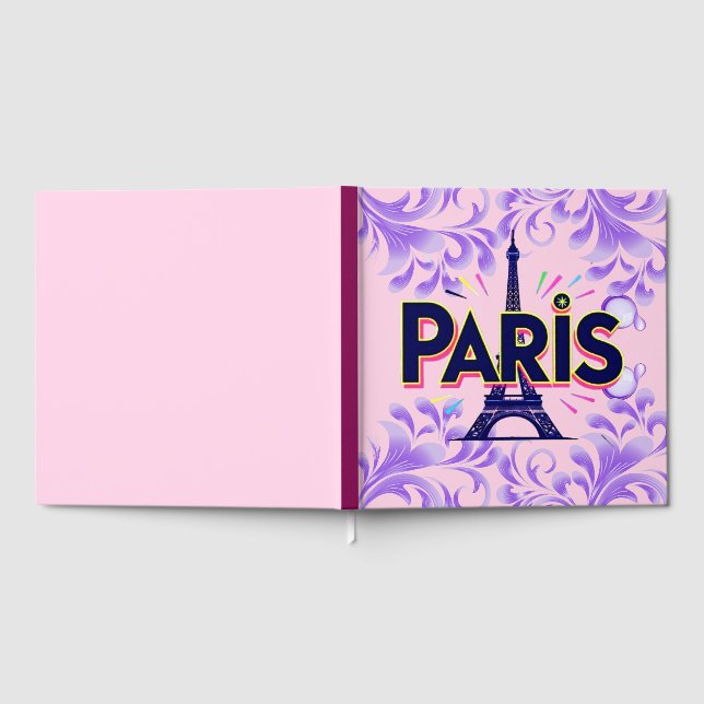 City of Lights: Bold Paris Typography Art Gästböcker (Full)