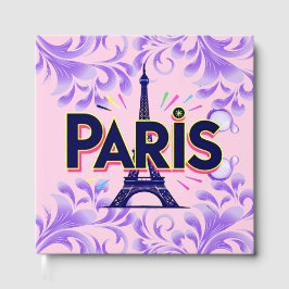 City of Lights: Bold Paris Typography Art Gästböcker