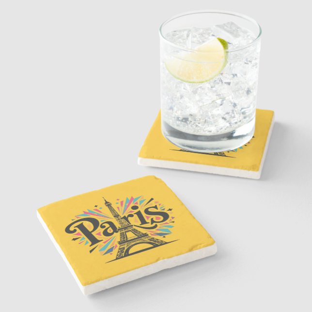 City of Lights: Bold Paris Typography Art Stenunderlägg (Sidan)